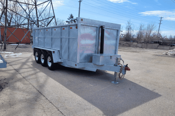 HEAVY DUTY DUMP TRAILER - 76″ x 16′ - 10 Ton - Tri Axel - Image 4