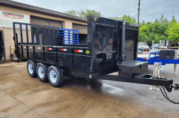 HEAVY DUTY DUMP TRAILER - 96″ x 16′ - 10 Ton - Tri Axel - Deckover - Image 2